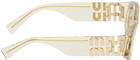 Miu Miu Eyewear Beige Glimpse Sunglasses