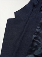 Saman Amel - Linen, Wool and Silk-Blend Suit Jacket - Blue