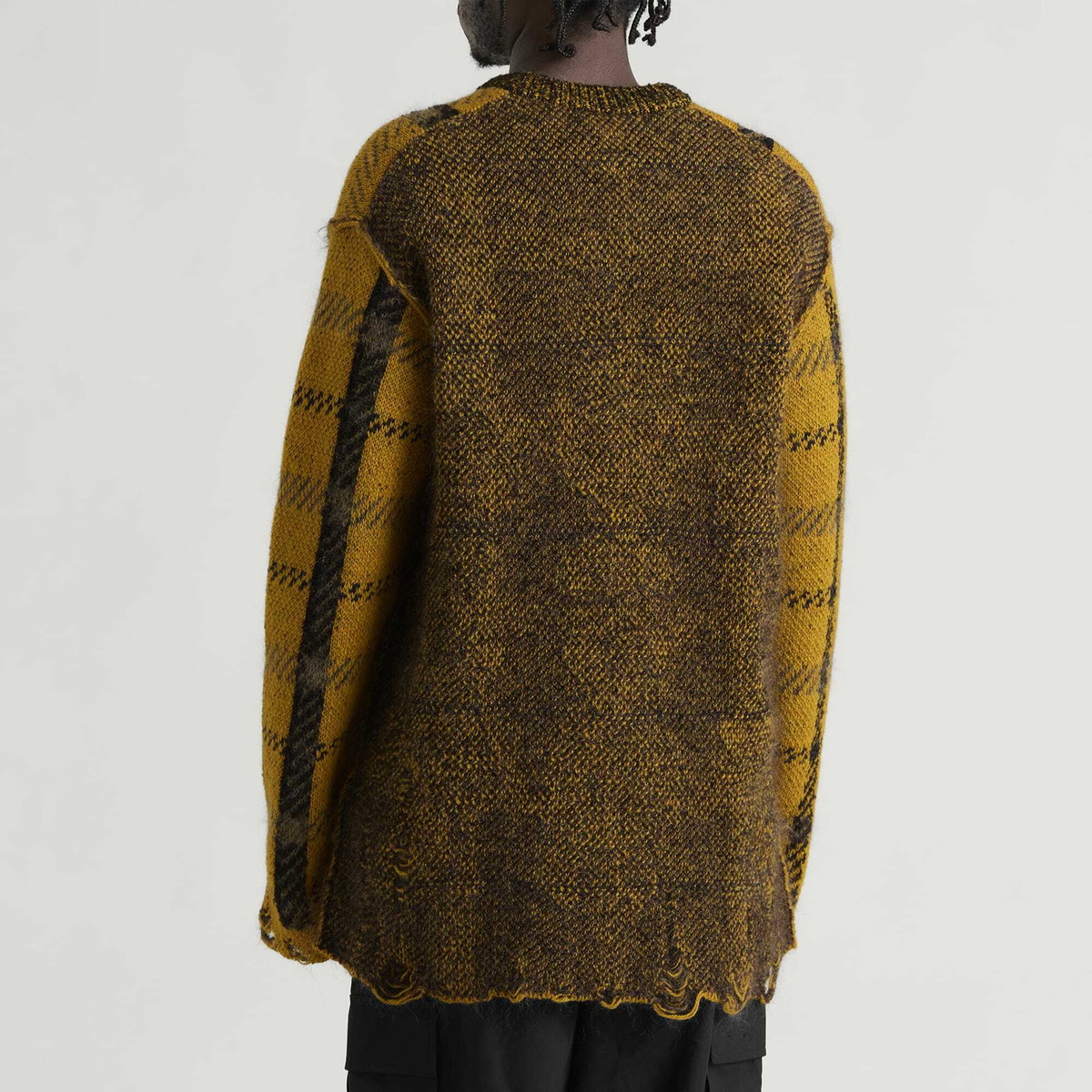 Junya Watanabe MAN Men's Wool Nylon Teddy Jumper in Yellow