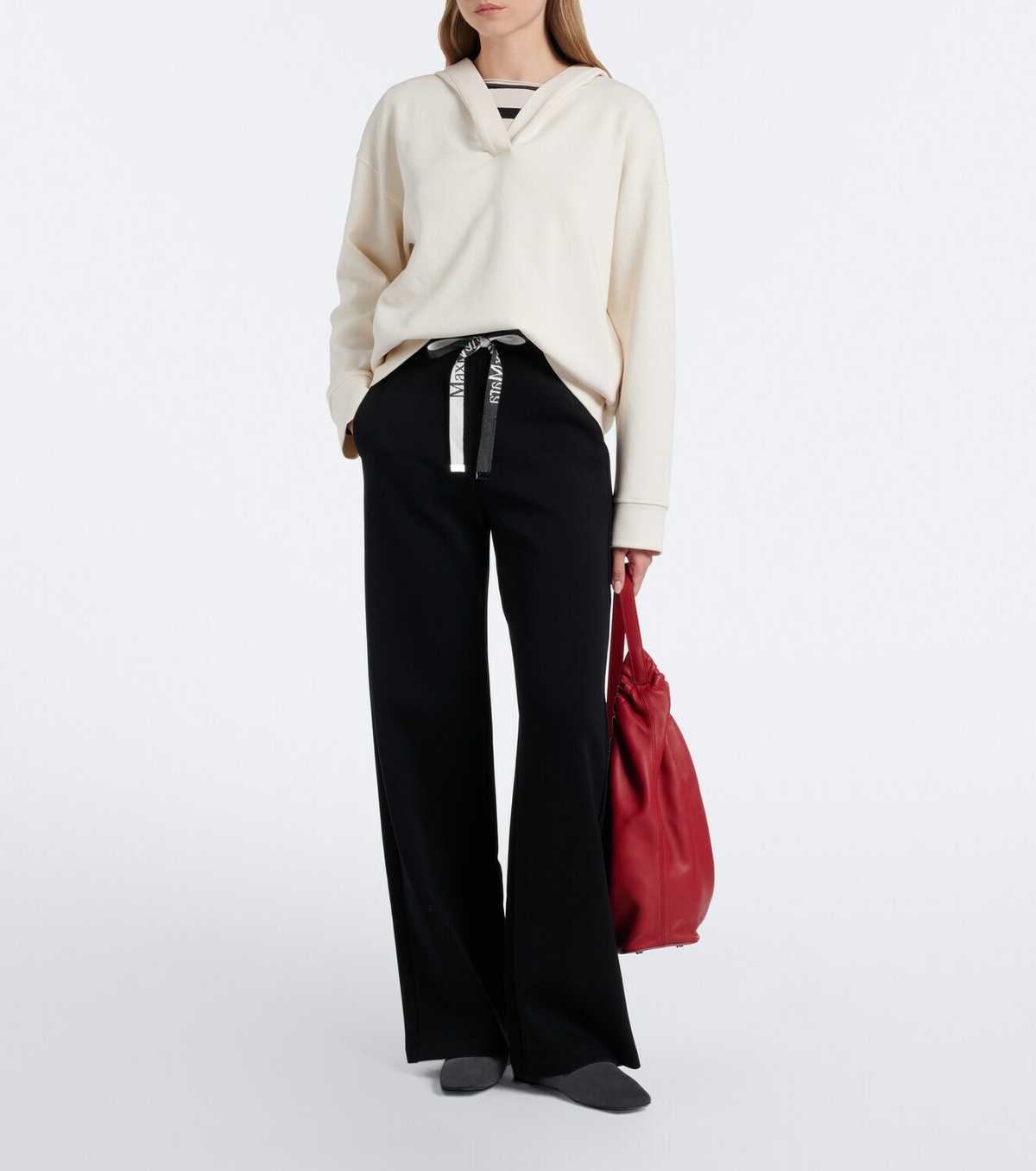 'S Max Mara Cotton-blend wide-leg pants