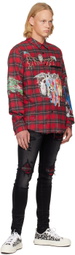 AMIRI Red Wes Lang Edition Blood '38 Plaid Shirt