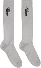HommeGirls SSENSE Exclusive Gray Ribbed Business Socks
