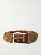Brunello Cucinelli - 2cm Woven Suede Belt - Brown