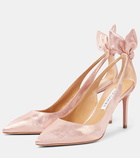 Aquazzura Bow Tie 85 metallic pumps