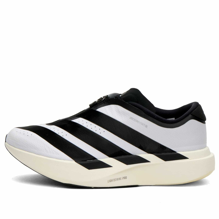 Photo: Adidas Men's Evo SL Zip Sneaker in Ftwr White/Core Black/Silver