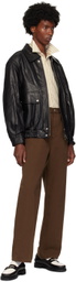 Dunst Black Oversized Vintage Leather Jacket