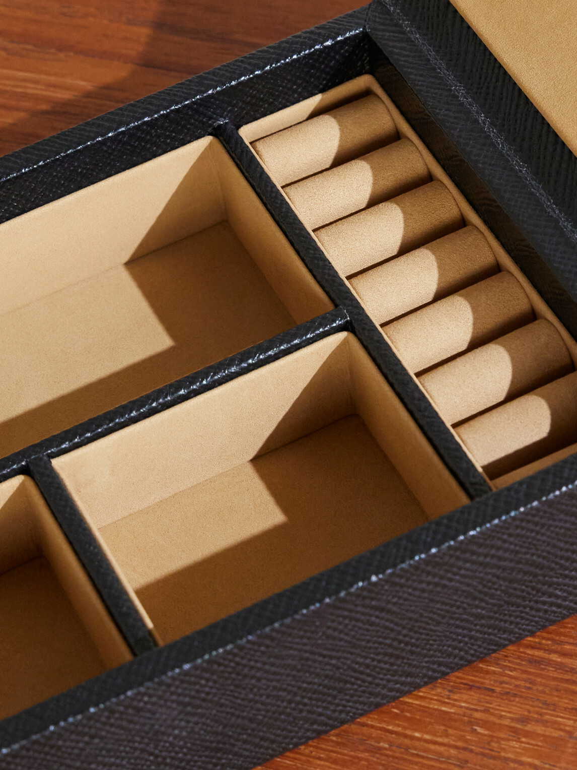 Smythson - Travel Tray Leather Jewellery Box