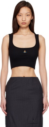 Vivienne Westwood Black Cropped Rib Tank Top