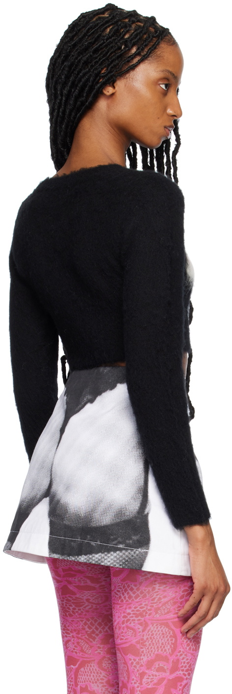Pristine SSENSE Exclusive Black & Pink Bunny Cardigan