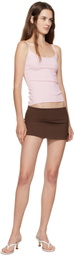GUIZIO SSENSE Exclusive Brown Micro Stretch Miniskirt