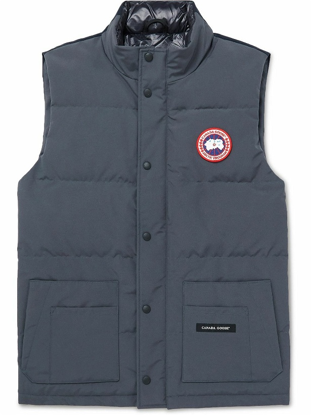 Photo: Canada Goose - Freestyle Regeneration Two-Tone Quilted Shell Down Gilet - Blue