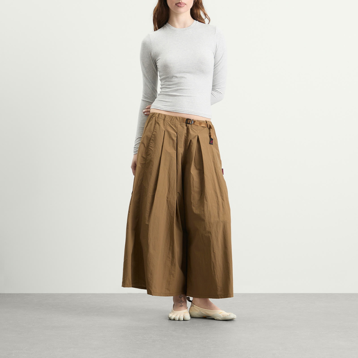 Gramicci Women's Nylon Flare Pant in Coyote