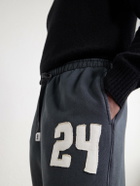 NAHMIAS - Hoops 24 Straight-Leg Cropped Cotton-Jersey Sweatpants - Black