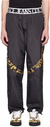 Versace Jeans Couture Black Graphic Trousers