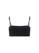MC2 Saint Barth Woman Bandeau Black Athena Top With Rhinestones