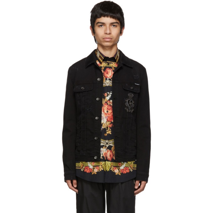 Photo: Dolce and Gabbana Black Denim Jacket