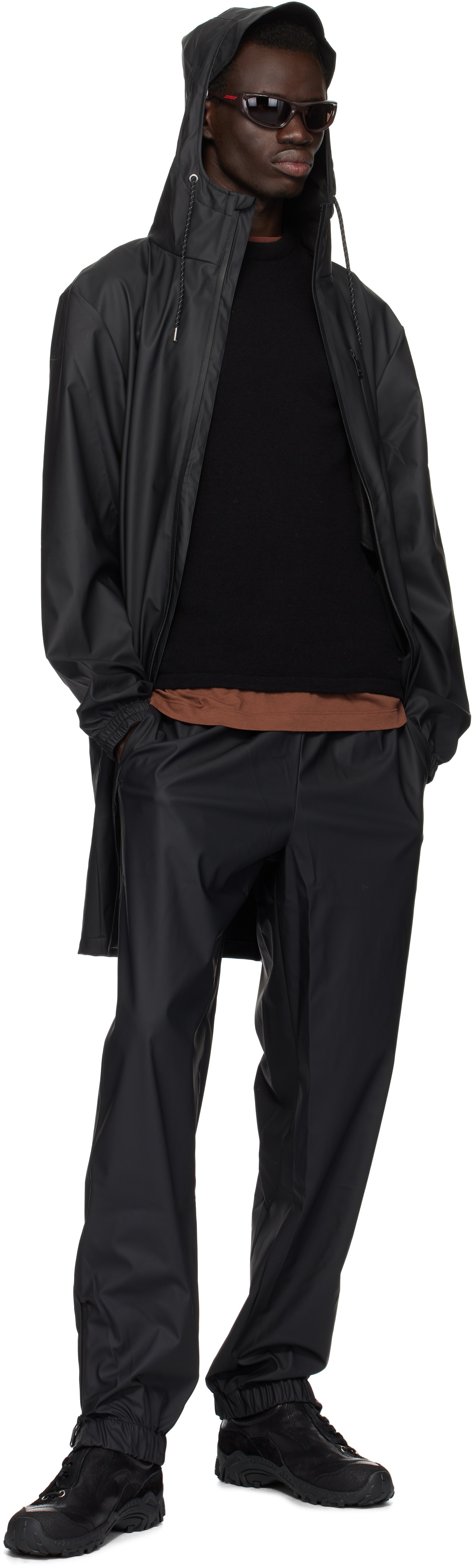 RAINS Black Regular Rain Sweatpants