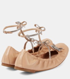 Rene Caovilla Caterina bow-detail leather ballet flats