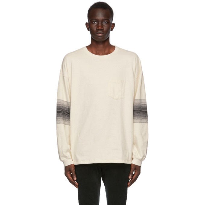 Photo: Remi Relief Off-White Striped Long Sleeve T-Shirt