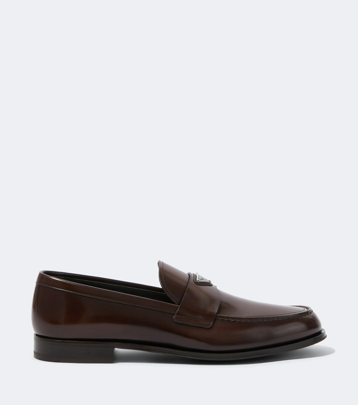 Prada Logo leather loafers