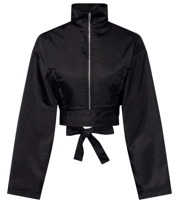 Photo: Alaïa Taffeta belted bomber jacket