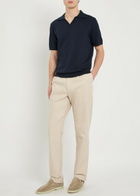 Raith Open-collar Cotton Polo Shirt Navy