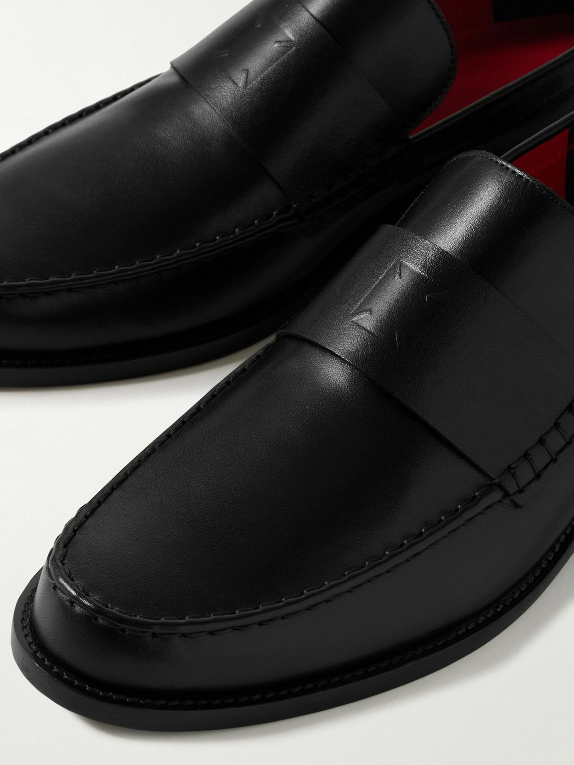 Enfants Riches Déprimés - Logo-Debossed Leather Loafers - Black