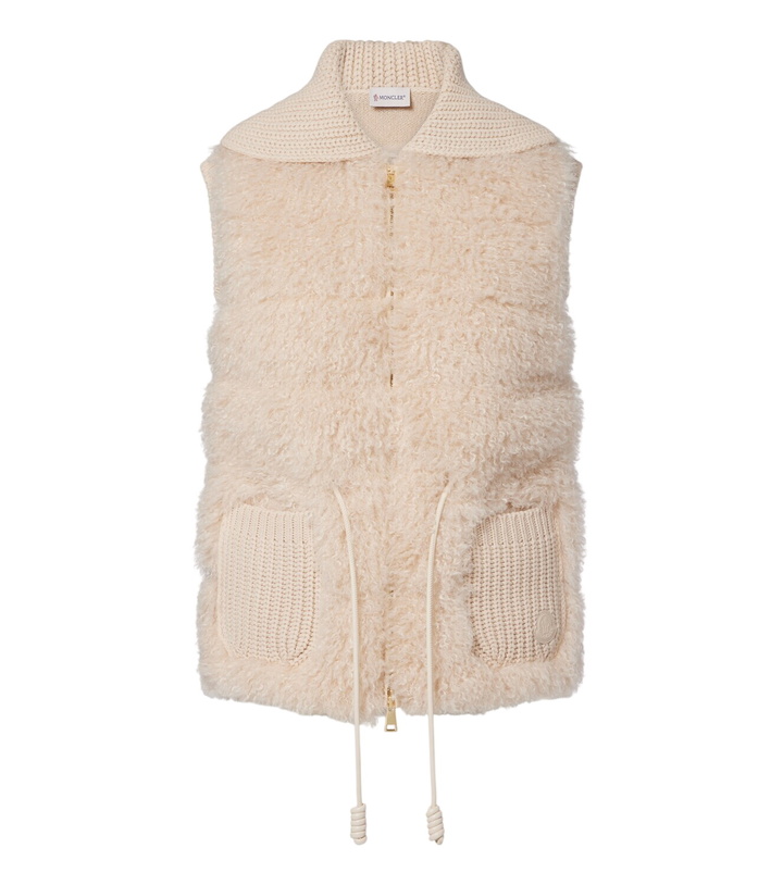 Photo: Moncler Shearling and cashmere down vest
