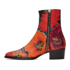 Paul Smith Black Mapleton Floral Boots