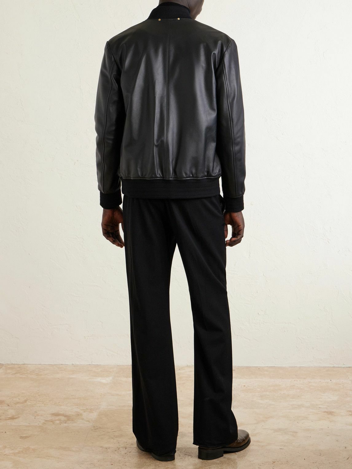 Paul Smith - Leather Bomber Jacket - Black Paul Smith
