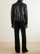 Paul Smith - Leather Bomber Jacket - Black
