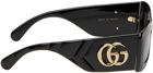 Gucci Black Rectangular Sunglasses