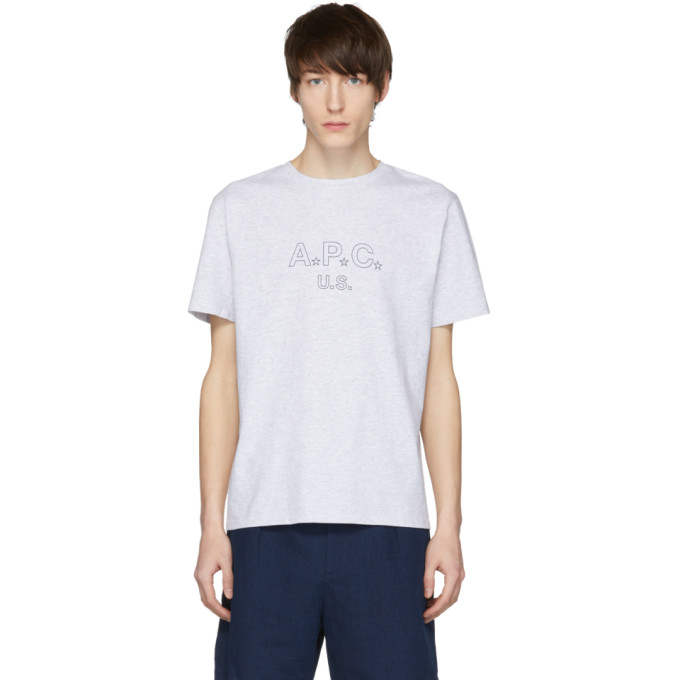 Photo: A.P.C. Grey US Star Logo T-Shirt