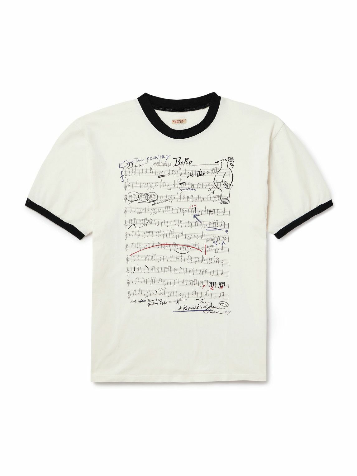 Tシャツ・カットソー KAPPY CLASSIC STRIPE T-SHIRT (47683) KAPITAL Multi-Stripe Jersey Huge T-Shirt in Blue | SVD USA