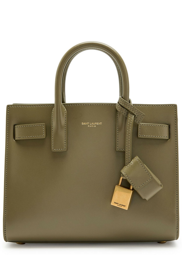 Photo: Saint Laurent Sac De Jour Nano Leather top Handle bag - Green - One Size
