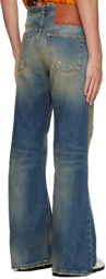 Palm Angels Blue Distressed Jeans