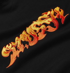 Stüssy - Logo-Embroidered Fleece-Back Cotton-Blend Jersey Hoodie - Black