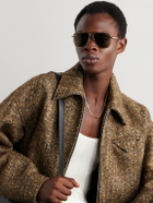 Bottega Veneta - Aviator-Style Gold-Tone Sunglasses