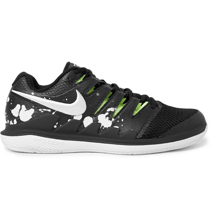 Photo: Nike Tennis - NikeCourt Air Zoom Vapor X Premium Rubber and Mesh Sneakers - Men - Black