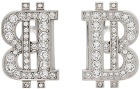 Balenciaga Silver B-Coin Earrings