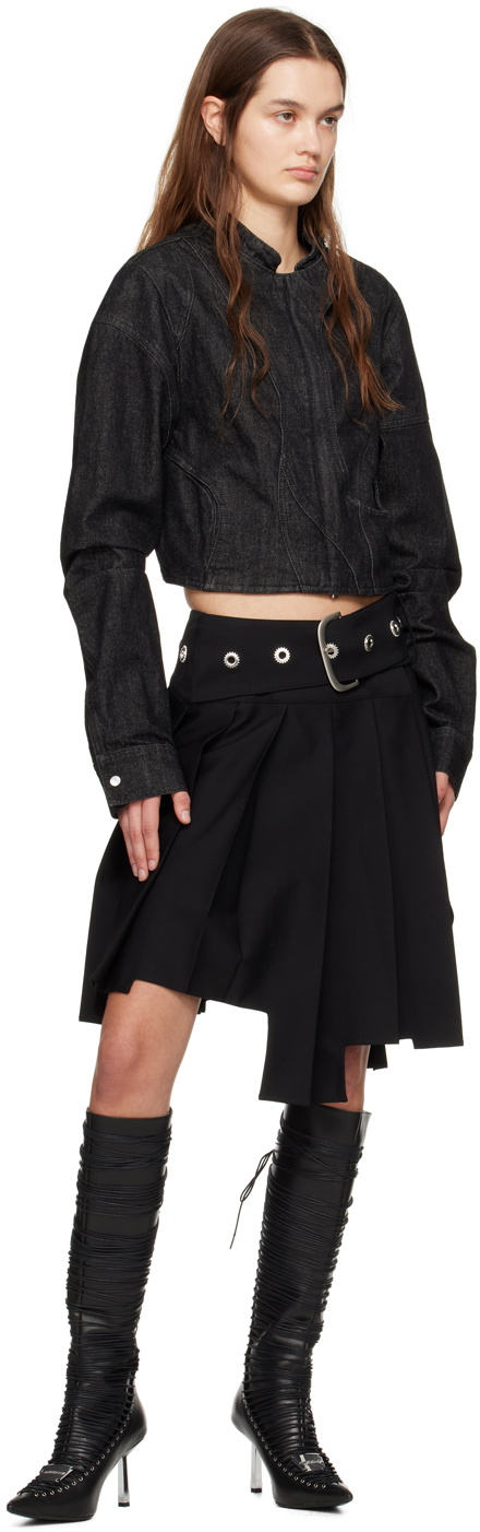 HELIOT EMIL Black Exsiccate Denim Jacket