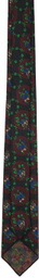 Engineered Garments Black Floral Jacquard Neck Tie