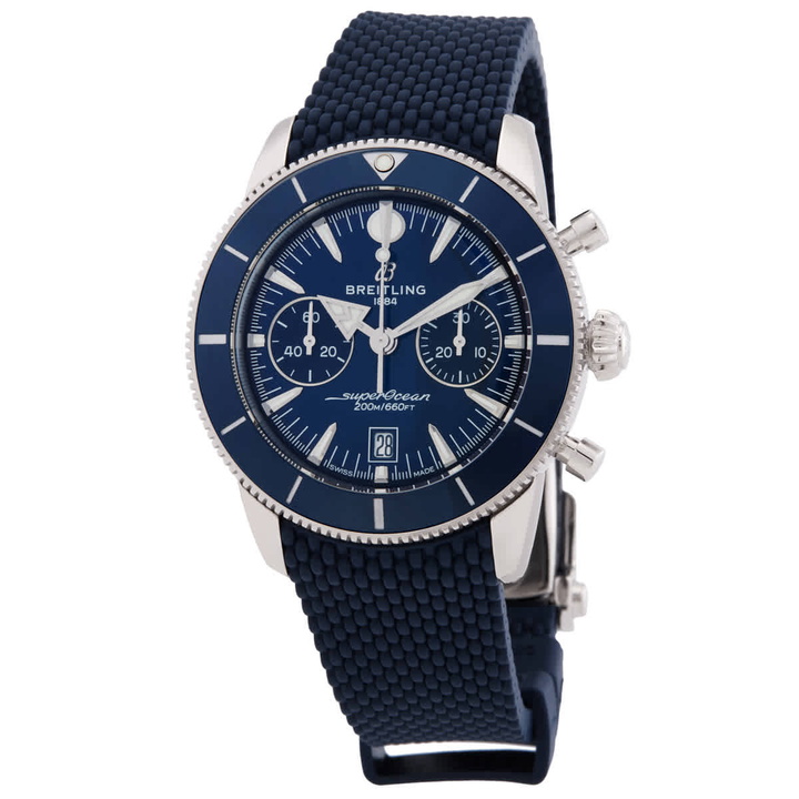 Photo: Breitling Superocean Heritage Chronograph Automatic Chronometer Blue Dial Mens Watch AB0156161C1S1
