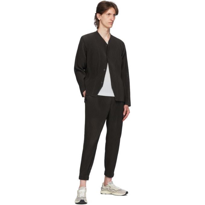 Homme Plisse Issey Miyake Grey Outer Mesh Trousers