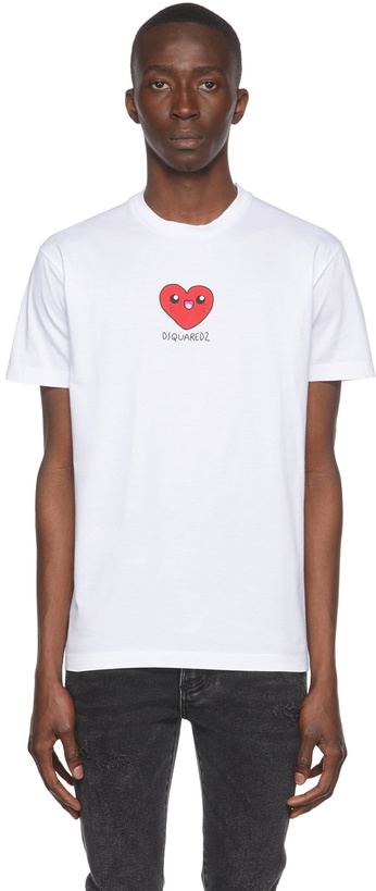 Photo: Dsquared2 White Cotton T-Shirt