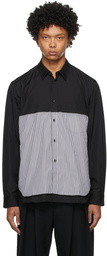 Comme des Garçons Homme Plus Black and White Panelled Shirt