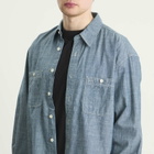 FrizmWORKS Men's Kuroki Chambray Work Shirt in Washed Blue