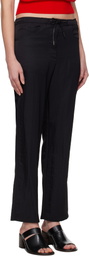 Nothing Written Black Nylon Drawstring Lounge Pants