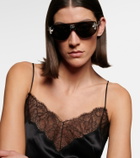 Dolce&Gabbana DG crystal-embellished aviator sunglasses