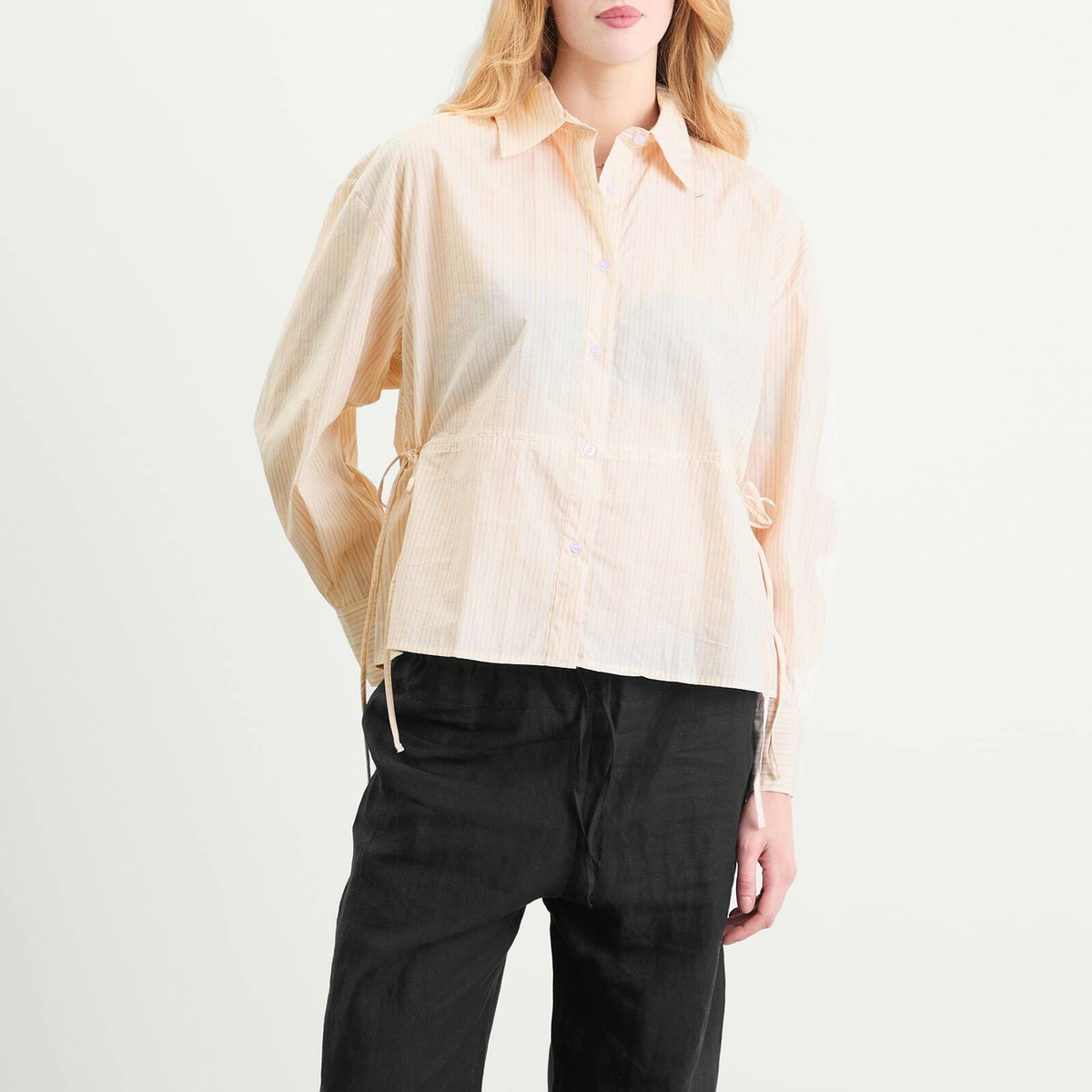 Deiji Studios Women's Room Shirt in Dusty Stripe